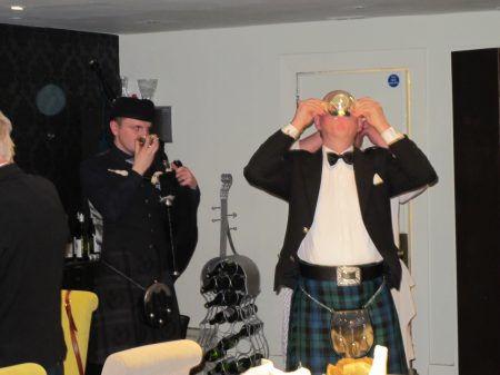 Ian Garden leading Toast to the Haggis ROSL 2016